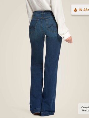 Ariat Trouser Mid rise Stretch Kelsea Dark Blue Wide-Leg Jeans